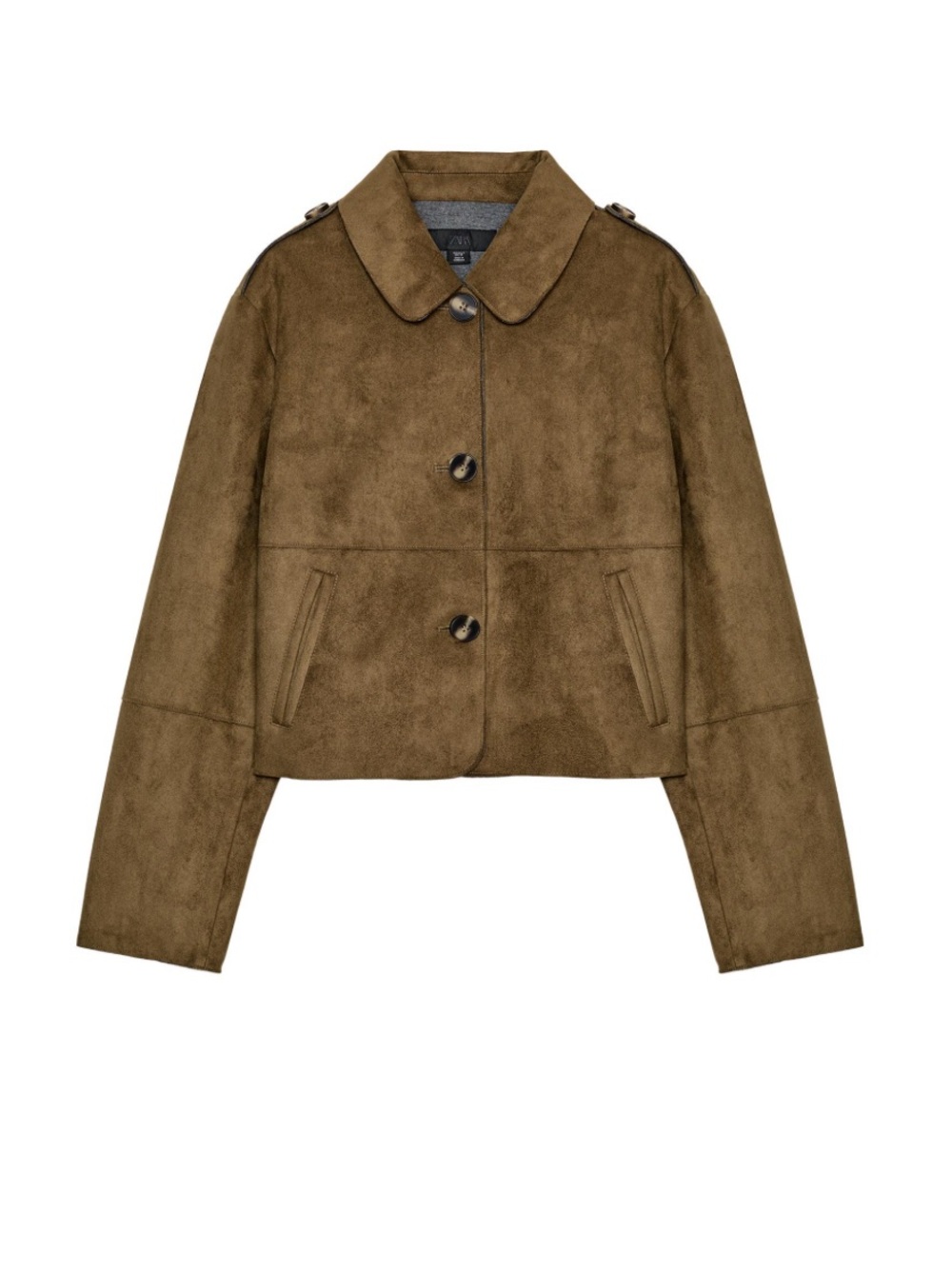 ZARA faux suede short jacket